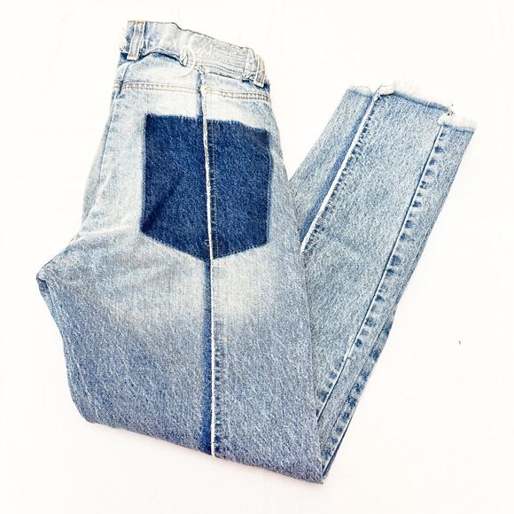 Revice Seamed Straight Leg Raw Hem Acid Wash Denim Jeans Size 27 - Picture 8 of 8